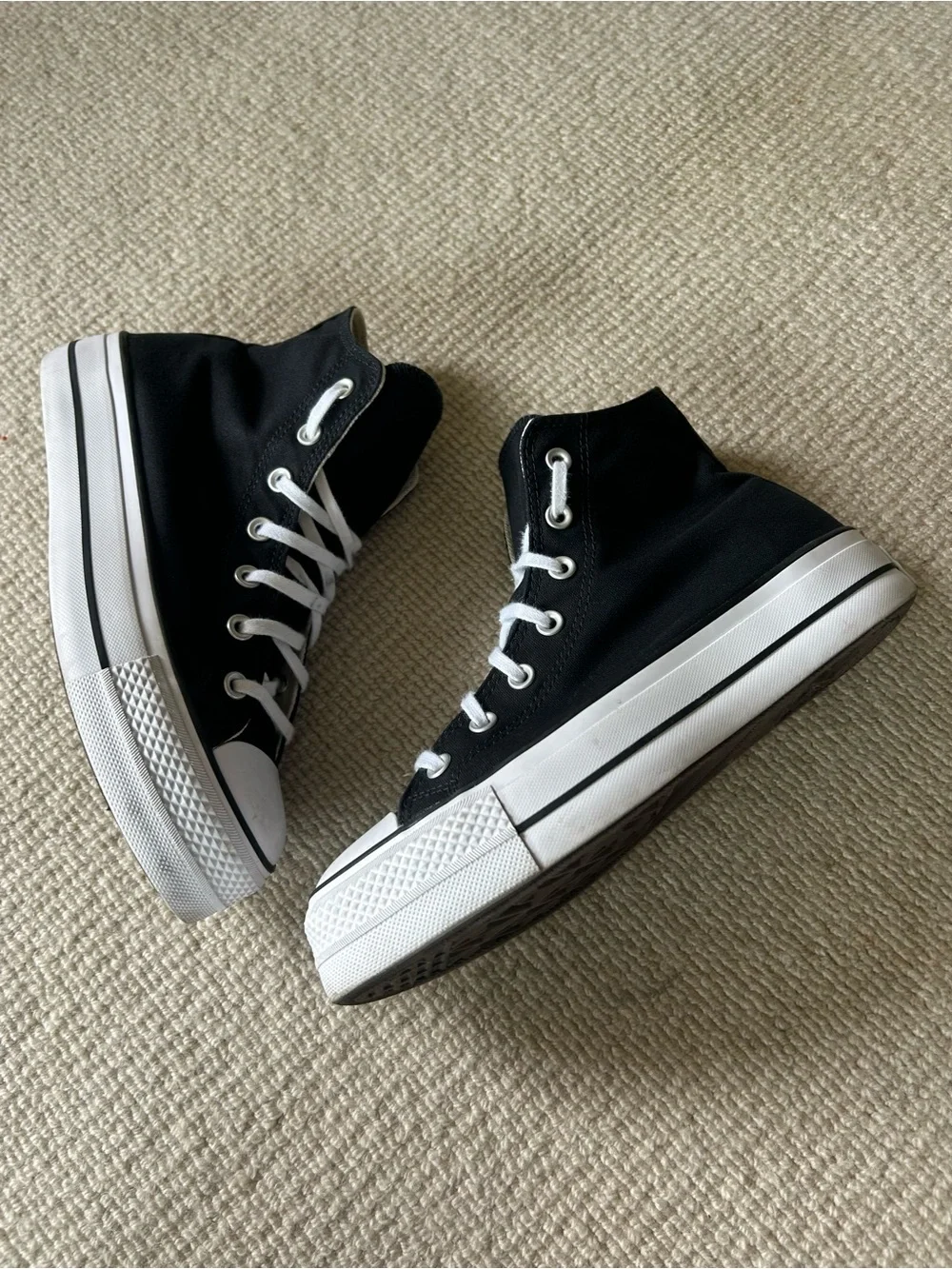 Converse Black and White High-Top Canvas Sneakers